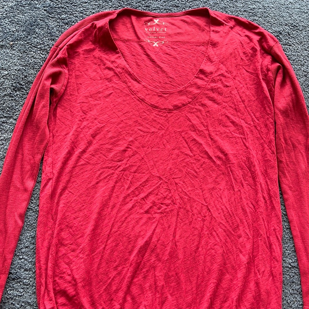 Velvet by Graham & Spencer Long sleeve top 100% cotton